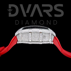 นาฬิกาฮิปฮอปโครโนกราฟประดับเพชรโมอิสซาไนต์สุดหรู ดีไซน์เต็มหน้าปัด  สำหรับทั้งชายและหญิง  ตัวเรือนสแตนเลสสตีล  พร้อมตัวเลือกสีทองขาวและสีทองเหลือง - Product Image 5