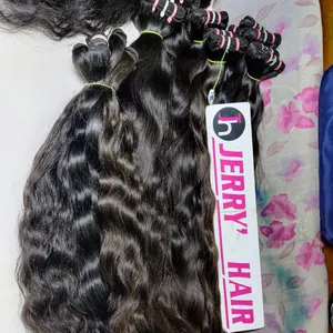 Distribuidores líderes de extensões de cabelo indiano cru não processado, templos de extensões de cabelo humano para mulheres negras, cabelos lisos e sedosos