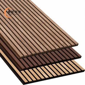 Panneaux acoustiques en bois écologiques Akupanel modernes et personnalisés, avec lattes en placage, réduction du bruit de 80 %, pour écoles, espaces extérieurs et salons. - Product Image 4