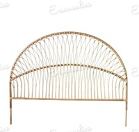 Nouveau modèle tendance Tête de lit en rotin naturel Tête de lit en rotin Sunrise faite à la main pour lits Queen Size pour la chambre à coucher
