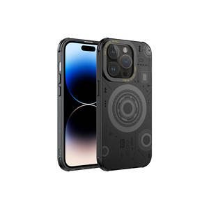 Coque en silicone à motifs compatible avec la charge sans fil SAFA pour iPhone 14 Pro - Noir - Product Image 1