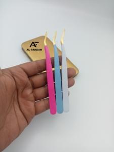 Precio al por mayor Aplicador de pestañas Pinzas Tira de visón de acero inoxidable sostenible Aplicador de pestañas postizas con punto de oro - Product Image 3