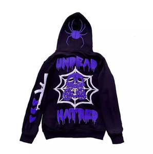 Streetwear à capuche personnalisé pour hommes, sweatshirts d'automne à motif solide, vente en gros de sweatshirts imprimés bouffants - Product Image 4