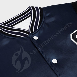 Wholesale Price Baseball <b>Jackets</b> Customizable Size <b>Short</b> Length Woven <b>Jackets</b> Cotton Filling Material Plain Dyed Crop Techniques - Product Image 5