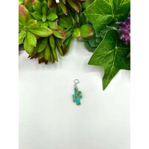 Handmade Religious Style Navajo Jewelry Mohave Turquoise & Sterling <b>Silver</b> Bezel Set <b>Charms</b> Inlaid with Rose Gold Number Pattern - Product Image 1