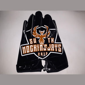 Vente en gros Logo personnalisé Gants de football américain Dos en maille en cuir synthétique antidérapant pour la ventilation pour le cyclisme Sports de plein air - Product Image 1