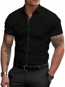 T-shirts unis en gros, manches courtes, polos pour hommes de haute qualité, nouveaux, respirants, vêtements d'été en solde - Product Image 4