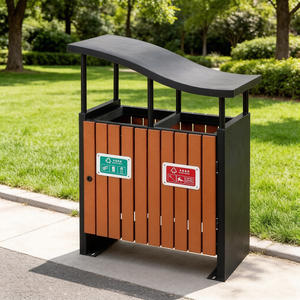 DA-200J di stoccaggio all'aperto per il Design bidoni della spazzatura in legno Tilt bidone della spazzatura all'aperto bidone della spazzatura mobili urbani riciclare <span class=keywords><strong>pattumiera</strong></span> all'aperto - Product Image 5