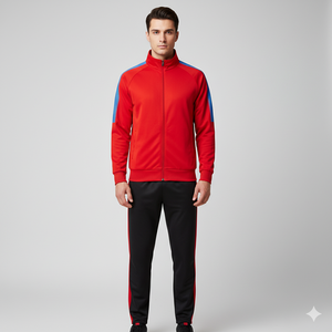 Maillot en polyester d'usine logo personnalisé Slim Fit pour hommes 2 pièces ensembles de survêtements jogging décontracté fermeture éclair pour femmes hommes ensembles de survêtements d'hiver - Product Image 2