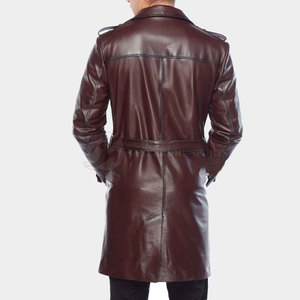 Abrigo Largo de Cuero para Hombre de Alta Calidad, Nuevo Modelo de Invierno, Tejido Transpirable con Cuello Alto, Relleno de Plumón de Camello, Precio al por Mayor - Product Image 3