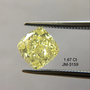 1,67 quilates IF Clarity Grade Fancy Yellow Brilliant Modified Cushion Cut GIA Certified Natural Loose Fancy Diamonds de India - Product Image 1