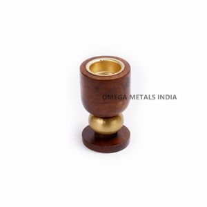 Quemador de Incienso Árabe de Acero Inoxidable con Acabado Dorado, Soporte de Madera, Decoración para el Hogar, Regalo - Product Image 5