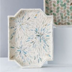 Handmade Wooden <b>MOP</b> Chocolate Tray With Mother Of Pearl Inlay Design For Serving Chocolates And <b>Dry</b> Fruits On Special Occasions - Product Image 1