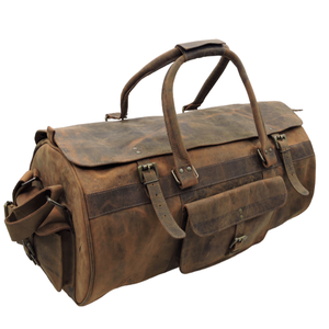 Bolso de lona hecho a mano de piel tostada natural vintage exclusivo de fabricante personalizado con cierre de hebilla de solapa para uso diario - Product Image 2