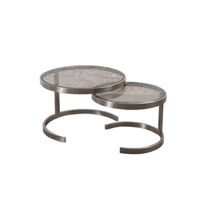 โต๊ะกาแฟกรอบเคลือบแป้งสีดำสำหรับตกแต่งพื้นในโรงแรมสุดหรูพร้อมไม้ตกแต่งบ้าน - Product Image 4