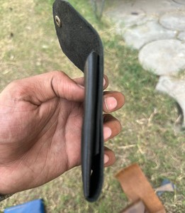 Tarjetero plegable delgado de cuero de vaca genuino de estilo Vintage hecho a mano, función antirrobo corta, cierre abierto, diseño de Caballo Loco - Product Image 4