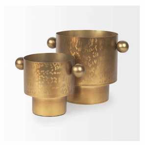 Venta caliente moderno contemporáneo de hierro fundido florero de Metal moderno florero de mesa de Metal florero de hierro costero en precio al por mayor - Product Image 1