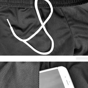Pantalones cortos de baloncesto personalizados al por mayor malla doble capa baloncesto callejero pantalones cortos transpirables para hombres - Product Image 3