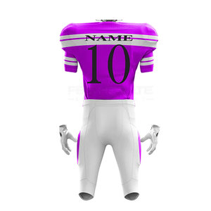 Uniforme de fútbol americano de manga corta con estampado personalizado para hombres con nombre y números de jugador de equipo - Product Image 3
