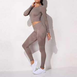 New Design Custom Logo Solid Plus Size Women <b>Yoga</b> Set Quick Dry Breathable Sleeveless 2 Piece Set - Product Image 2