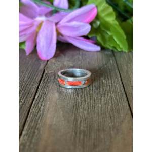 Navajo Handmade Red Spiny Oyster & Sterling Silver Statement Ring - Product Image 4