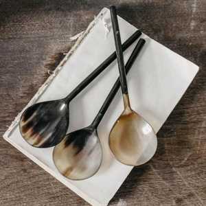 Cuchara de cuerno de búfalo hecha a mano india, cubiertos de mango largo de alta calidad para té y comida, todos los tamaños - Product Image 3