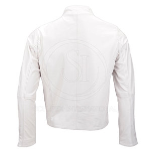 Chaqueta de Cuero Vacuno Impermeable para Hombre, Estilo Urbano, Cuello Alto, Personalizable, en Oferta - Product Image 3