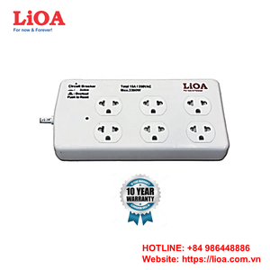 Enchufe de extensión de alta capacidad LiOA, 4 salidas, protección CB, 15A/250V/3300W, Cable de 2,5 m, enchufe estándar para Reino Unido, EE. UU., UE, AU - Product Image 4