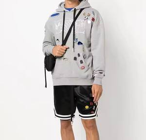 Sweats à capuche à épaules tombantes en coton mélangé confortable au design moderne avec service OEM Low quantité minimale de commande Made Pakistan For Men In Cheap Rate - Product Image 3