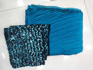 Les plus recherchés indien traditionnel exclusif noir Rangoli Saree séquence blouse velours fête de mariage porter Boutique indienne - Product Image 5