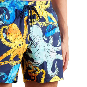 Pantalones cortos de verano de estilo callejero para hombre, LICRA elástica, poliéster, 100% de algodón, patrón sólido para torneo de tablero - Product Image 5