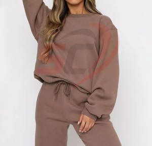 Chándal de Fitness de invierno de alta calidad para mujer con capucha de gran tamaño patrón sólido de maternidad nueva llegada ropa deportiva de algodón - Product Image 6