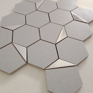 พื้นที่ของคุณ260X300MM เซรามิก PVD ทรงหกเหลี่ยมสีเงิน73มม. สำหรับการใช้งานเชิงพาณิชย์โรงแรมและร้านอาหารบาร์เคาน์เตอร์ - Product Image 2