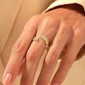 Wholesale Manufacturer Customized Chunky Statement <b>Ring</b> 10k 14k 18k Solid Gold <b>Open</b> Band <b>Ring</b> for Women Luxury Design <b>Open</b> <b>Ring</b> - Product Image 4