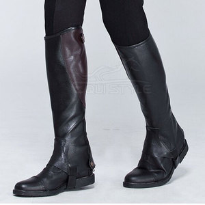 Factory Direct Black Riding Chaps Nouveautés Adult Wear Bulk Supply Half Chaps équestres pour hommes et femmes Fabriqué au Pakistan - Product Image 5