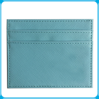 Dompet Kartu RFID Mikrofiber Custom, Dompet ID Kulit PU Kecil Unisex Gaya Inggris