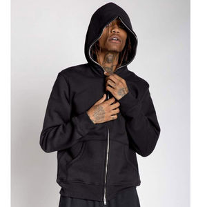 Sudadera con capucha bordada con logotipo personalizado al por mayor de fábrica hecha de material de poliéster/algodón para el invierno - Product Image 2