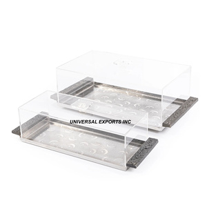 Juego de dos bandejas de chocolate rectangulares de metal, bandeja de chocolate decorativa hecha a mano, tamaño personalizado, nueva bandeja de chocolate - Product Image 2