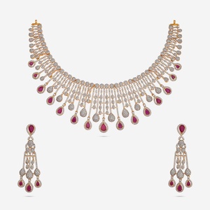 Zircon <b>Necklace</b> 185545 for Wedding Occasions - Product Image 1