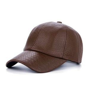 Casquette en cuir pour homme au design classique, aspect vintage, cuir véritable souple, casquette classique pour tous les jours, décontractée, voyage en plein air - Product Image 5