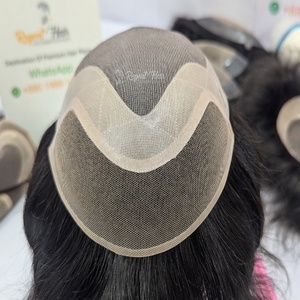 Nuevo Premium REGENT Indian Remy Hair Mono FL Man's Toupee 100% Trama atada a mano Cabello humano Onda natural Recto Venta al por mayor Stock - Product Image 1