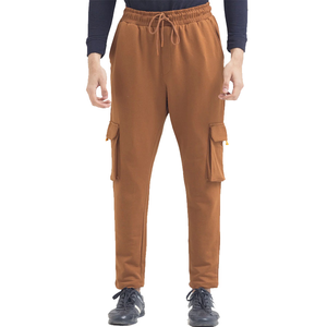 2026 Wholesale Comfortable <b>Mens</b> <b>Brown</b> <b>Cargo</b> Pants 300 GSM Fleece Elastic Waist and Side Pockets Casual Style Lightweight <b>trouser</b> - Product Image 1