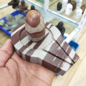 Acheter Narmadeshwar Original pierre Shivling Narmada rivière Shiva Lingam cristal Lingam Temple Shivling Reiki Puja cristal Shivling - Product Image 1