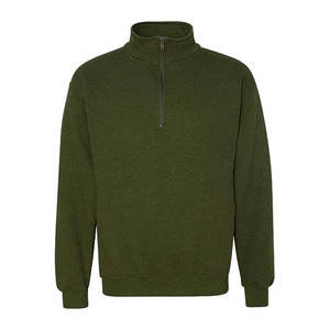 Sweat-shirt personnalisé avec logo, vente chaude, sweat-shirt pour homme avec demi-zip, coton de haute qualité, épaules tombantes surdimensionnées - Product Image 1