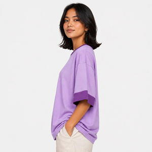 T-shirts oversize pour femmes en matière douce, coupe décontractée, sensation confortable, mouvements faciles et qualité durable pour un usage quotidien décontracté - Product Image 4