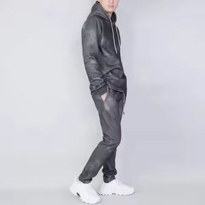 Chándales Deportivos Transpirables con Lavado Ácido para Adultos con Capucha, Ropa Deportiva para Gimnasio, Sudadera con Capucha para Hombre, Chándales con Lavado Ácido - Product Image 2