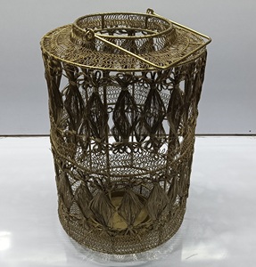 Gold Cylinder Shape Wax Light Hanging <b>Tealight</b> for Christmas Home Decoration Living Room and Table Decor High Quantity in Bulk - Product Image 2