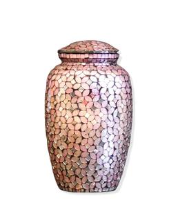 Pink Reef Aluminum Hand Made Funeral <b>Urn</b> for Human Ashes <b>Large</b> Adult Size Burial <b>Urn</b> Hand Applied Individual Custom Size <b>urn</b> - Product Image 3