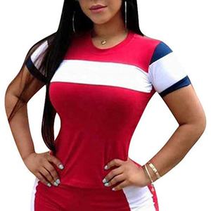 ชุดเสื้อยืดและกางเกงขาสั้นสำหรับผู้หญิงเสื้อยืดสองชิ้นแห้งเร็วเสื้อผ้าลำลองและแนวสตรีท - Product Image 3