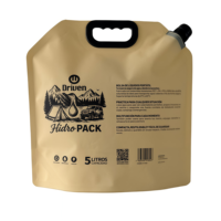 Sac à eau en plastique personnalisé de 5 L, sans fuite, avec bec verseur, qualité alimentaire, pliable, pochette autoportante, sac à boisson portable pour l'extérieur